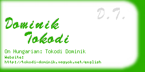 dominik tokodi business card